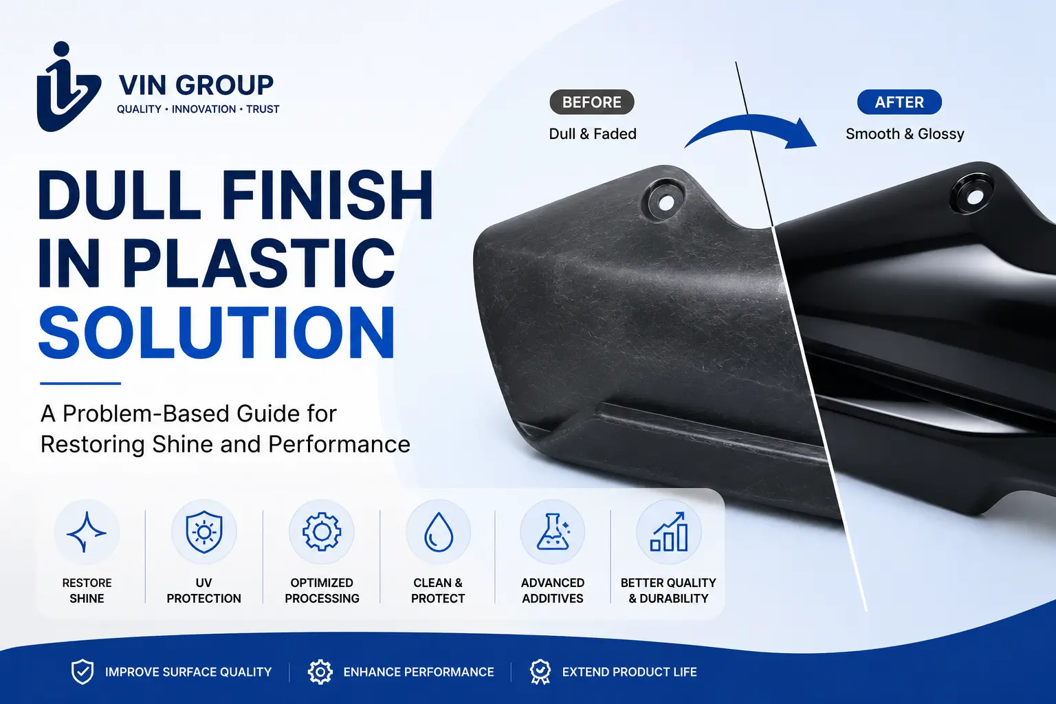 dull finish in plastic solution