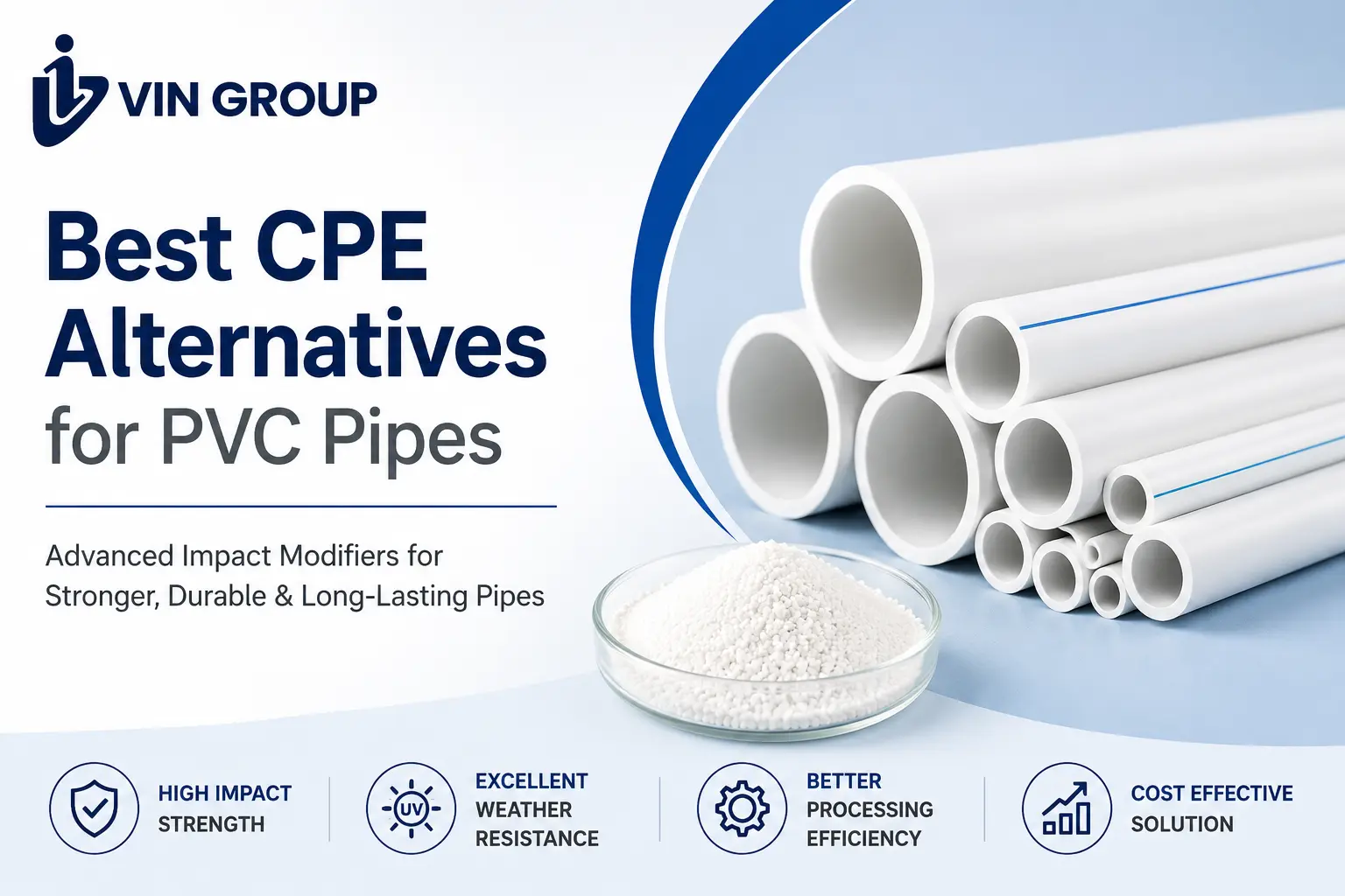 CPE alternative for PVC pipes