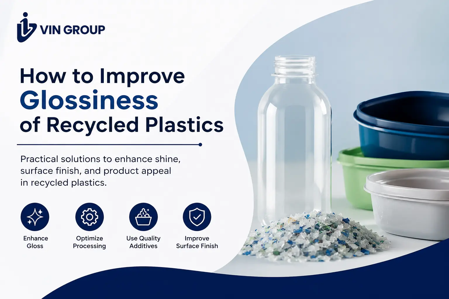 how to increase shine in recycled plastic