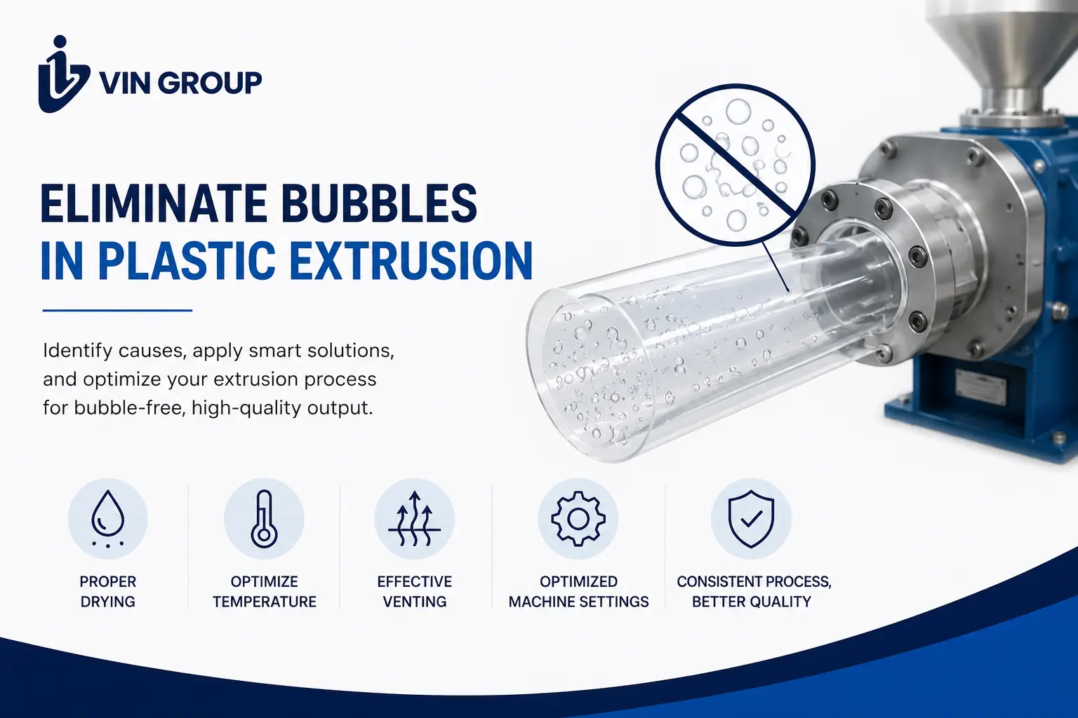 how to remove bubbles in plastic extrusion