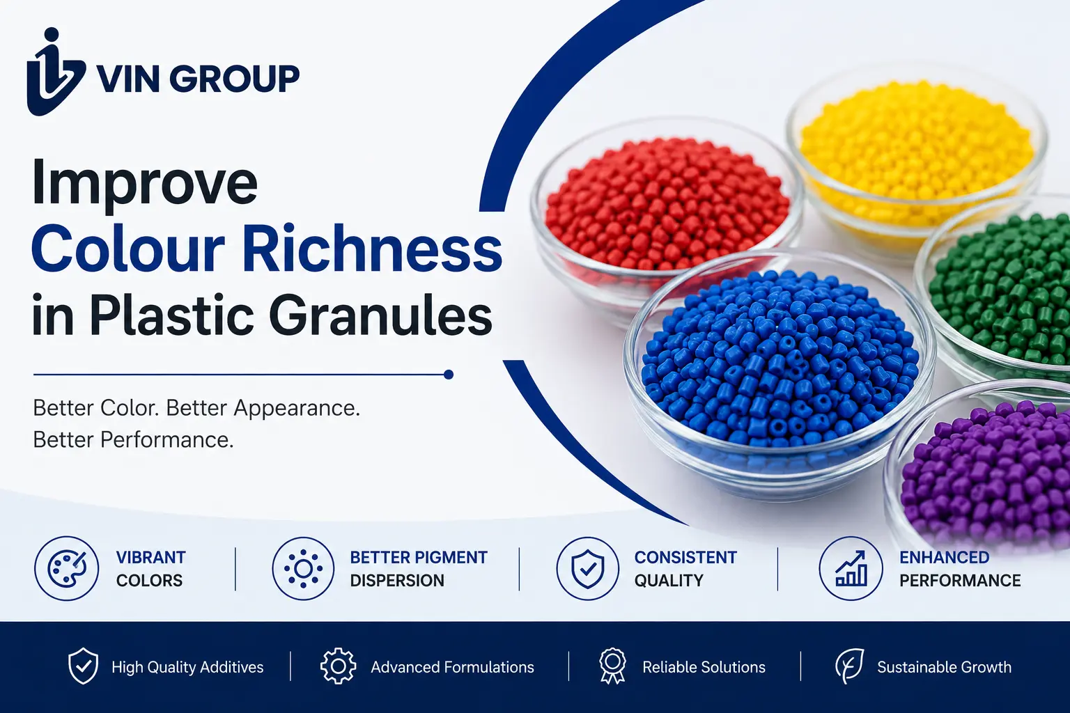 improve colour richness in plastic granules