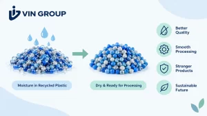 how to reduce moisture in recycled plastic