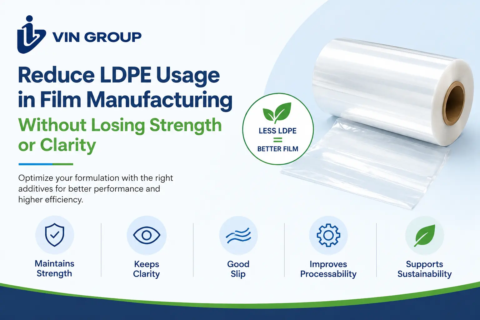 reduce LDPE usage in film manufacturing